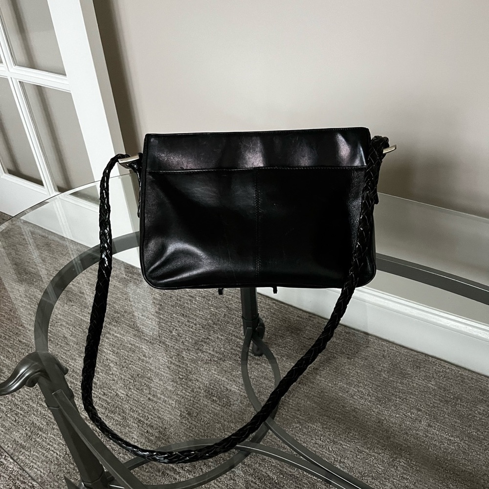 Black leather fossil purse